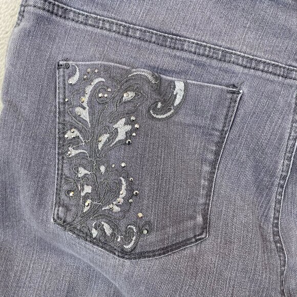 Gloria Vanderbilt Womens Jeans Size 12 Missy Amanda Classic Straight Retro Gray - Picture 12 of 14